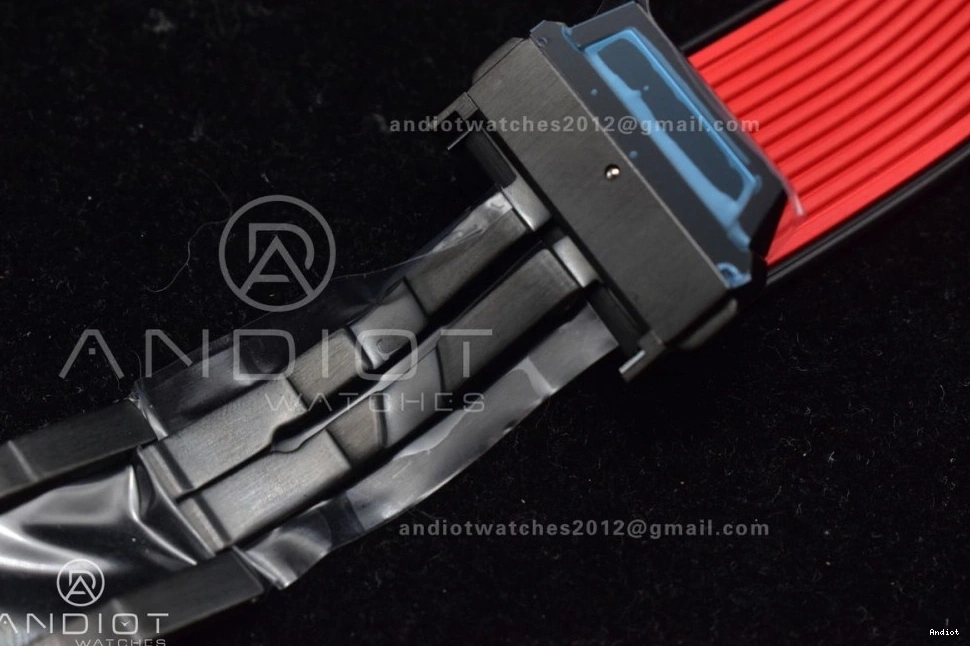 Rubber 1:1 Red Big A1280 Skeleton on Strap Unico Dial Best Edition Magic BBF Ceramic Bang Red 1207